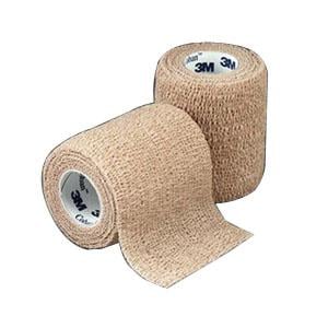 2 Inch Tan Elastic Bandage, Latex Free, 5 Yards Stretched, Self