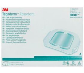 3M Tegaderm™ Clear Absorbent Acrylic Dressing Medium, 4-2/5" x 5" Oval, 2-2/5" x 3" Pad