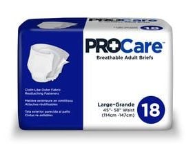 PROCARE BRIEF LARGE HEAVY ABSORBENCY  72/CS