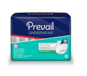 PREVAIL SUPER PROT UNDERWEAR MED  72/CS