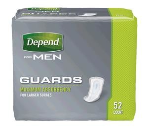 DEPEND GUARDS FOR MEN MAX ABS 52/PK