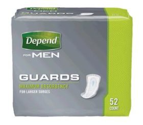 DEPEND GUARDS FOR MEN MAX ABS 52/PK