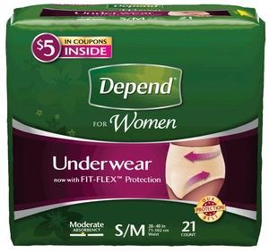 DEPENDS UNDERWEAR WMN XLG  68/CS