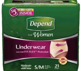 DEPENDS UNDERWEAR WMN XLG  68/CS