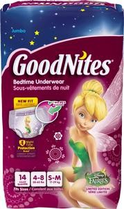 GOODNITES YOUTH PANTS GIRLS S/M 14/PK