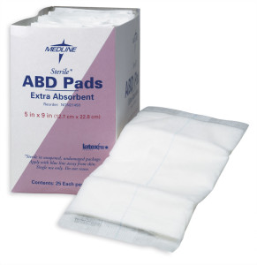 ABD PAD STERILE 5 X9   25/BX