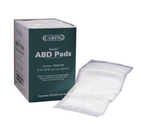 ABD PAD STERILE 5  X 9   25/BX
