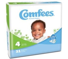 COMFEES DIAPERS SIZE 4  124/CS