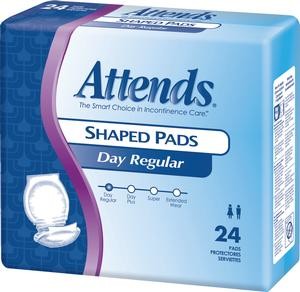 ATTENDS SHAPED PAD DAY PLUS 96/CS