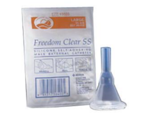 Coloplast Freedom Clear® Sport Sheath Male External Catheter with Kink-Resistant Nozzle, Medium, 28mm dia, Latex-Free