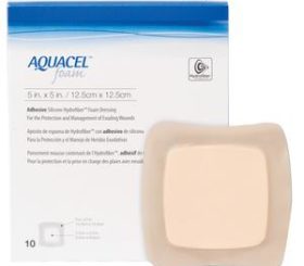 AQUACEL ADHESIVE FOAM 5IN X 5IN  10/BX