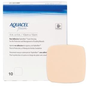 AQUACEL FOAM NON ADHESIVE 4X4 10/BX