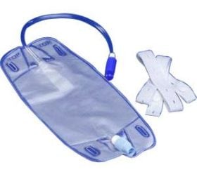 URINE LEG BAG LARGE W/ STRAPS 1/EA