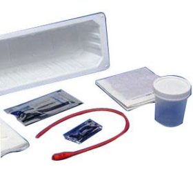 URETHRAL CATHETER TRAY W/14 FR CATH