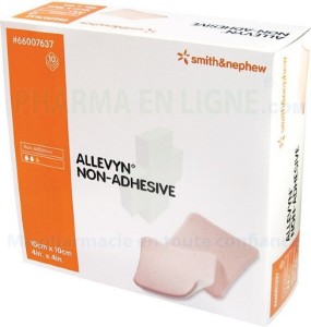 ALLEVYN 4 X4  FOAM DRESSING 10/BX