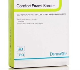ComfortFoam Silicone Sacral Foam Dressing, Large, 9" x 9"