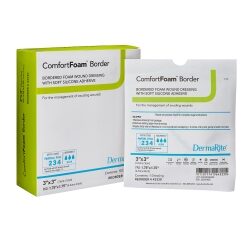 ComfortFoam Silicone Foam Border Dressing, 3" x 3"