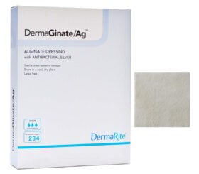 Dermarite DermaGinate® Ag Alginate Wound Dressing, with Antibacterial Silver, 4" x 5"