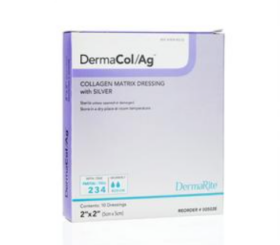 Dermarite DermaCol/Ag™ Collagen Matrix Wound Dressing, with Silver, 2" x 2"