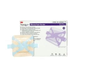 3M Tegaderm™ Silicone Foam Border Dressing 4" L x 4" W