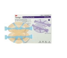 3M™ Tegaderm™ Silicone Foam Heel and Contour Dressing, 6" x 6"