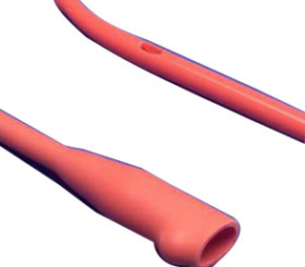 Curity™ Ultramer™ Red Rubber Urethral Catheter, Hydrogel-Coated 16Fr Coude, 16" L