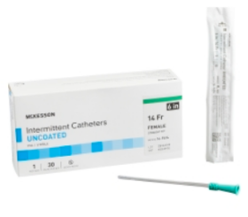 Urethral Catheter McKesson Straight Tip Uncoated PVC 14 Fr. 6 Inch