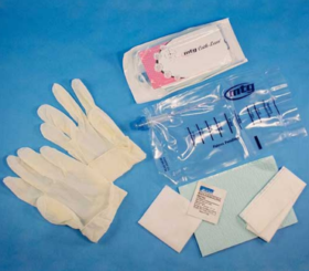 MTG Cath-Lean® Female Closed System Intermittent Catheter Kit with 14Fr 6" Catheter and BZK Wipe, Sterile, Latex-free