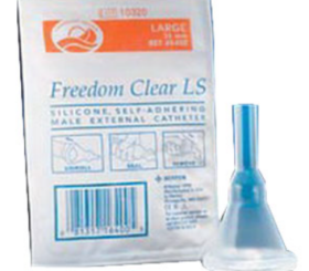 Coloplast Freedom Clear® Long Seal Male External Catheter with Kink-Resistant Nozzle, Large, 35mm dia, Latex-Free