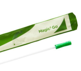 Bard Magic3 Go® Male Intermittent Urinary Catheter, Hydrophilic, 14Fr OD, 16"