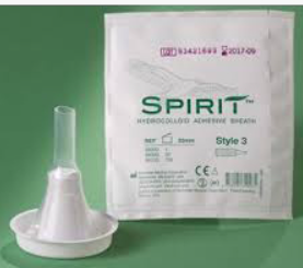 Rochester Medical Spirit™ Style 3 Hydrocolloid Sheath Male External Catheter Medium 29mm, Silicone