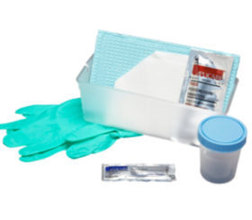 Medline Caring Vinyl Urethral Catheter Tray, 14Fr with Supplies