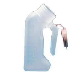 Medline Industries Male Urinal with Lid 1000mL, Translucent