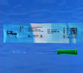 Cure Catheter® Intermittent Catheter, Pre-Lubricated, Straight Tip, 14Fr, 6"