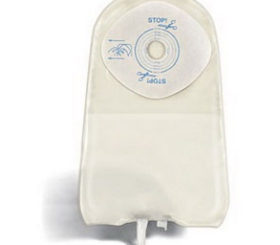 ConvaTec ActiveLife® One-Piece Urostomy Pouch with 3/4" to 1-3/4" Cut-to-Fit Stomahesive® Skin Barrier, Fold-Up Tap, 10" L, Transparent
