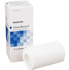 Unna Boot McKesson 4 Inch X 10 Yard Cotton Zinc Oxide NonSterile