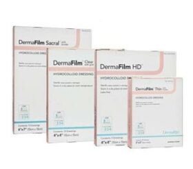 DermaFilm Hydrocolloid Wound Dressing, Thin with Border, 2" x 2"