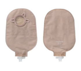 Hollister New Image Two-Piece Urostomy Pouch, 2-3/4" Flange, 9" L, Anti-Reflux, Ultra Clear