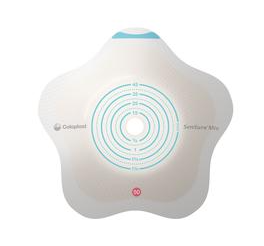 Coloplast Sensura® Mio Click Flip Two-Piece Convex Ostomy Barrier, Maxi, Cut-to-Fit, 10mm to 45mm Stoma, Opaque, with Inspection Window and Full Circle Filter, Red Coupling