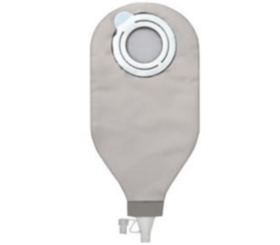 Coloplast SenSura® Mio Flex Two-Piece Drainage Pouch, High Output, Soft outlet, 1080mL Capacity, Transparent with measuring scale, Red Coupling