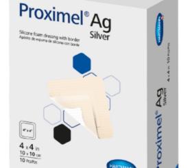 Hartmann-Conco Proximel® Ag Silicone Foam Dressing, with Border, 4" x 12"