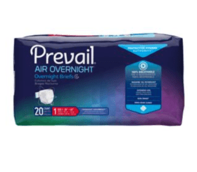 Prevail Air Overnight Briefs, Size 1/Medium - 26" - 48"