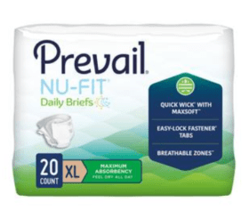 Prevail NU-FIT Maximum Absorbency Adult Briefs, X-Large