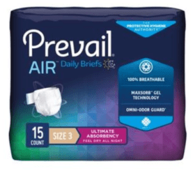 Prevail Air Plus Briefs Size 3, X-Large, 58"-70"