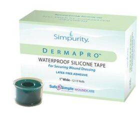 Safe n' Simple Simpurity™ Dermapro™ Waterproof Silicone Tape, 1" x 15'