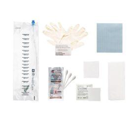 EZ-Protect Hydrophilic Closed System Intermittent Catheter, Pocket-Size Kit, 12 FR, 16" Length, 1000 ml Collection Bag, Gloves, Underpad, Gauze, Privacy/Disposal Bag, BZK Swab/Wipe